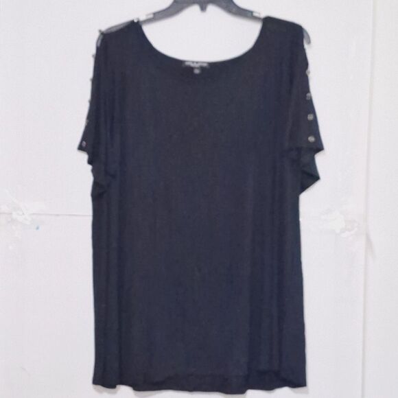 A Cable & Gauge Women's Plus Sized Top Black Office Siren, Steampunk, Y2K 2X - Picture 2 of 9